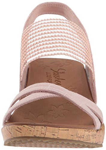 Skechers Cali Womens Beverlee-High Tea Wedge Sandal,Pink,7 M Us #TOP1