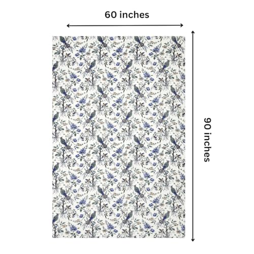 Image of elanorhomes 100% Cotton 240 TC Single Bed Sheet Set | Floral Printed Bedsheet with Pillow Cover | Soft Breathable Fabric for Bedroom | 60x90 Inches (Skyfall Petals)