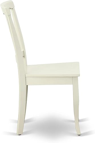 Miniatura 7 de East West Furniture ANAV3-LWH-W - Juego de mesa de comedor de 3 piezas para espacios pequeños, contiene una mesa de cocina redonda con pedestal y 2