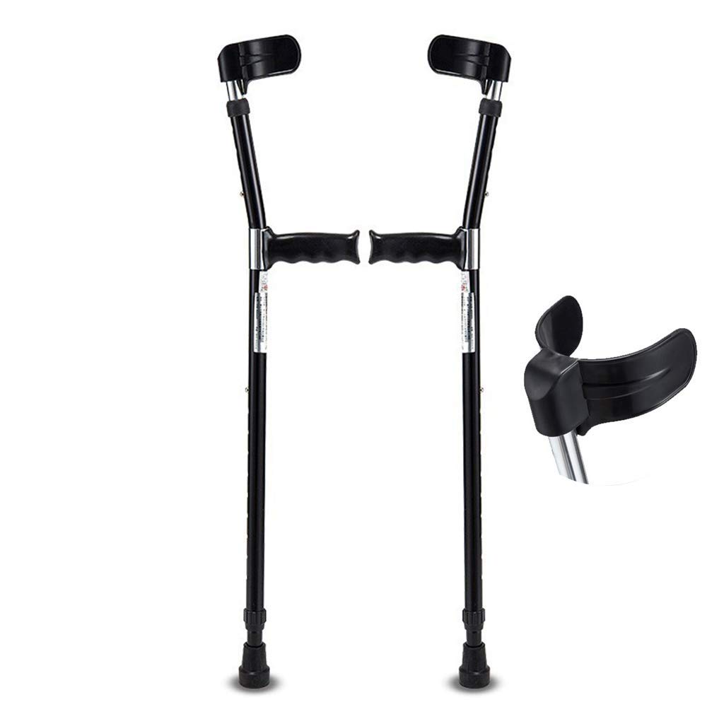 Laski kule przedramienia, ergonomiczne kule ze stopu aluminium, lekkie i łatwe do przenoszenia kule łokciowe, regulowane w 10 krokach, odpowiednie do różnych wysokości