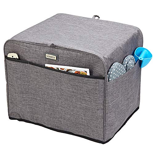HOMEST Toaster Oven Dust Cover with Accessory Pockets Compatible with Cuisinart TOA-60 Convection Toaster Oven, Grey