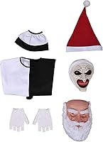 Vista 12 de Feeriay Disfraz de payaso artístico, traje de payaso de arte asesino, overol para Halloween