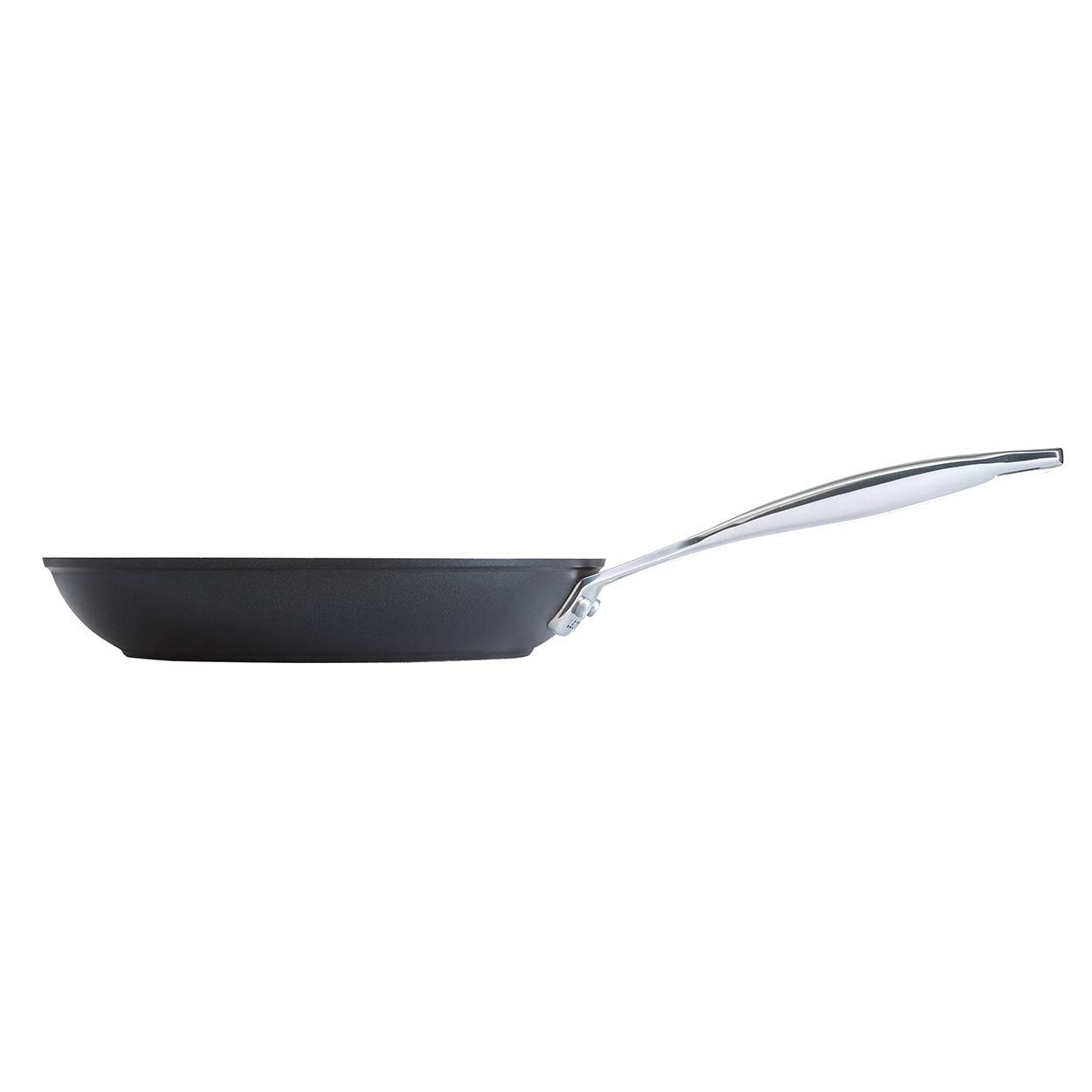 LE CREUSET Sartén baja de aluminio antiadherente, diámetro 22 cm, para todas las fuentes de calor, incluso la inducción, Antracita/Plateado, 51112220010002