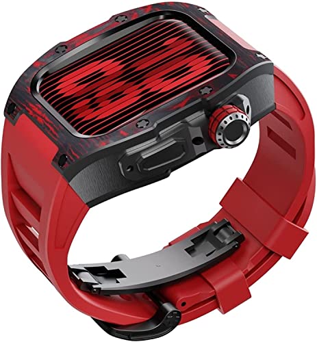 Kit bracelet montre caoutchouc fluor Apple Watch 45mm pour le sport