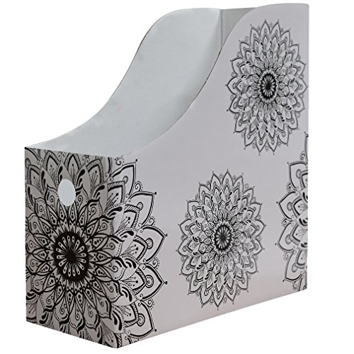 Evelots 6 Pack Magazine File Holder/Organizer-4 Inch Wide-Mandala-With Labels #TOP3