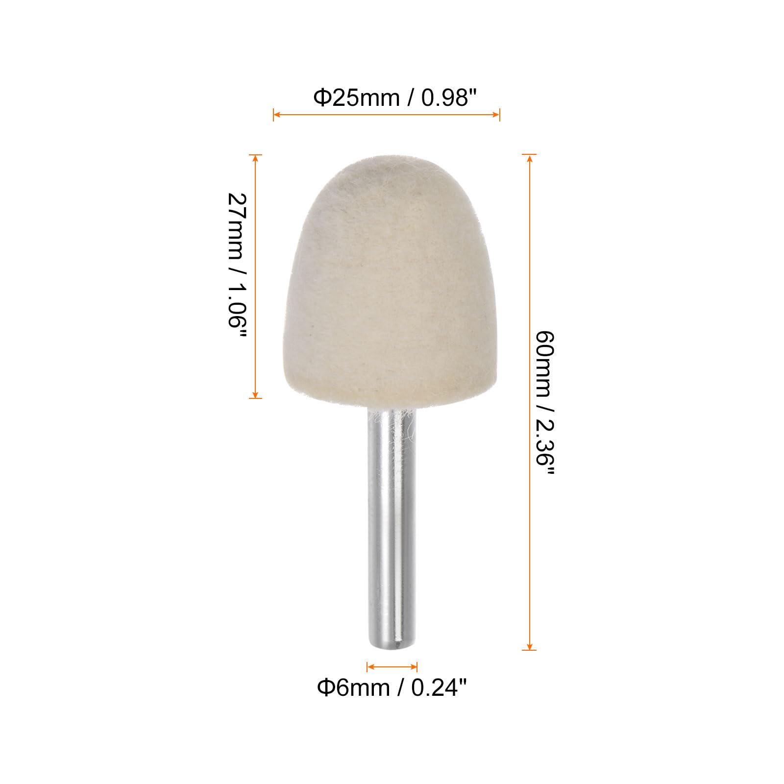 10 Punte In Feltro Per Lucidatura 40mm - Per Utensili Rotanti, Lucidatrici - Foto 9