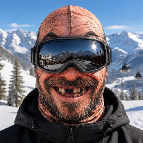 Funny Old Man Ski Mask Balaclava, Realistic Full Face Cover for Men Women - image 2