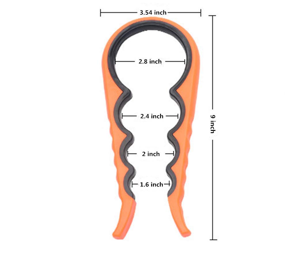 2 abrelatas multiusos con correa de goma ajustable para sujetar botellas o tarros de botellas para manos pequeñas, personas mayores o cualquier persona que sufra de artritis