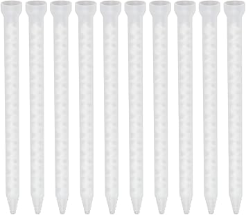 Mixing Nozzle Static Mixer Tips Epoxy Tips Mixing Tubes for AB Adhensive Applicatior 18 Elements 10 Pieces