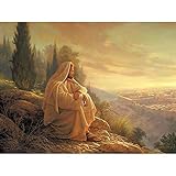 5D Full Drill Diamond Painting Kit, DIY Diamond Rhinestone Painting Kits for Adults Embroidery Arts Home Decor Mountain Jesus 17.7x11.8in 1 Pack by Bemall