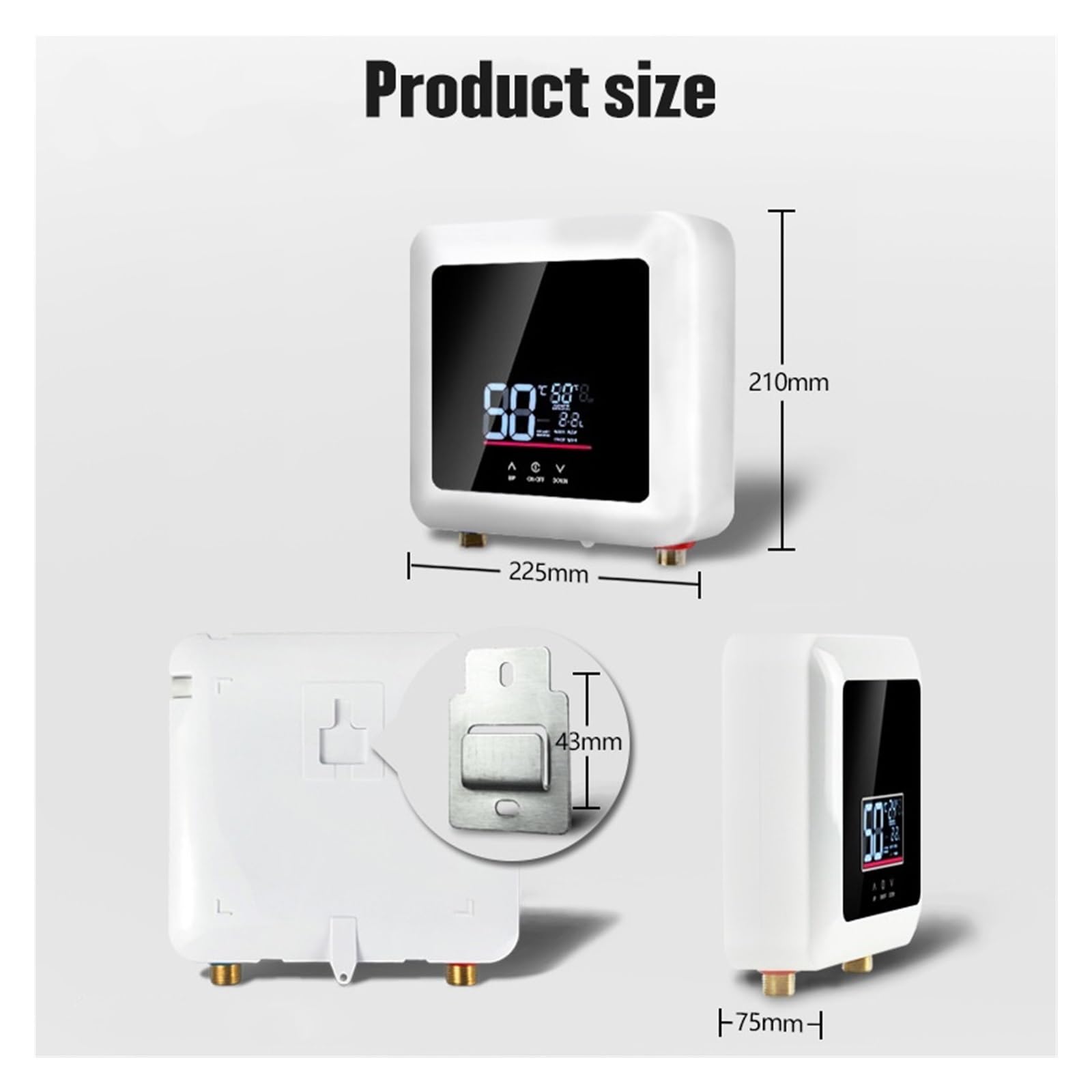5500 W/7500 W Bezzbiornikowy Podgrzewacz Wody Elektryczny Ciepłej Prysznic Łazienka Kuchnia Natychmiastowy Z Pilotem Szybko I Wygodnie(5500W white)