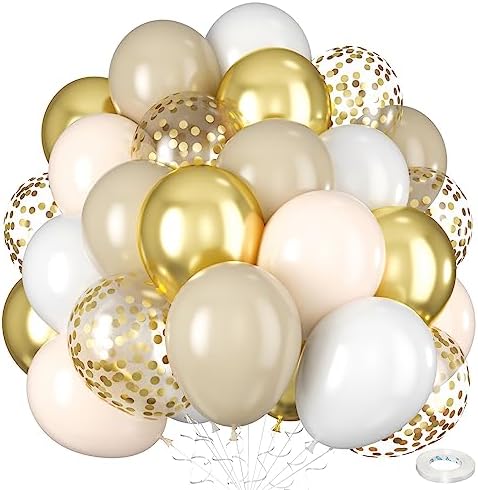 Green Black Balloons Pack of 60, Dark Green Black Metallic Green Gold Silver Latex Balloons with Gold Confetti Balloons for Video Game Party Balloons, Wedding, Jungle Safari Theme Birthday Decoration