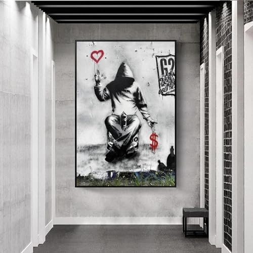 Impression murale graffiti abstrait 60x90 cm cadre interne décor maison