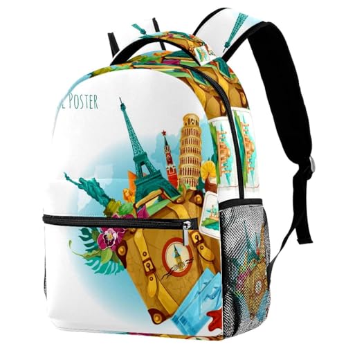 Sac de voyage décontracté imprimé affiche vintage pour escapades et lycée