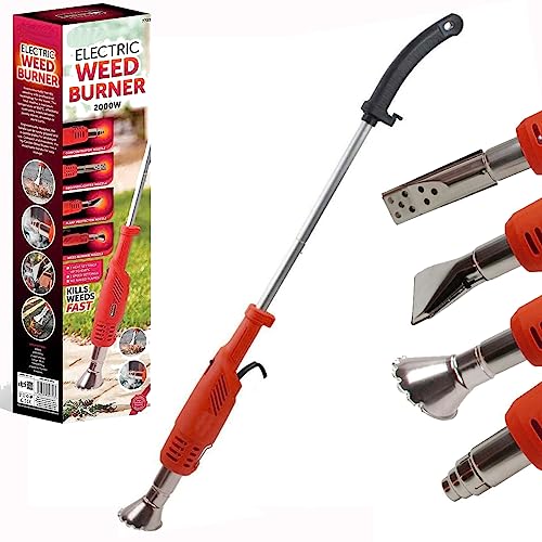 Weed Burner Electric Weed Killer Moss Remover 2000W Electric Thermal Weeder BBQ Fan Air Blower with...