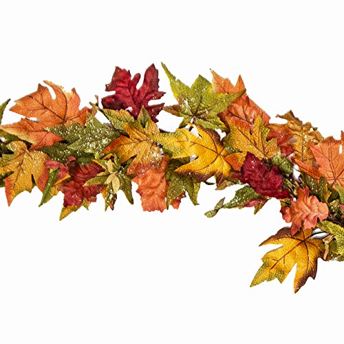 CraftMore Premium Maple Glitter Garland 68 Inch