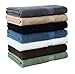 Cotton Craft - 7 Pack Multi Color Bath Towels- 100% Ringspun Cotton- 27 x 52 inches -Light Weight 450 Grams- Quick Drying & Absorbent- Colors - Ivory, Light Blue, White, Linen, Mercury, Charcoal, Navy