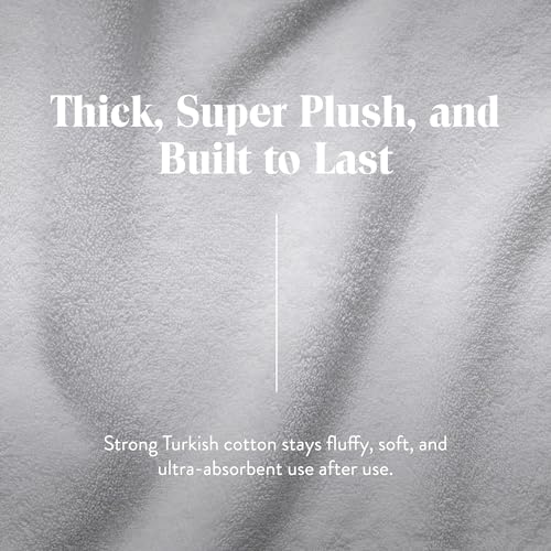 Brooklinen Super-Plush Turkish Cotton Bath Towel Set - 2 Bath Towels + 2 Hand Towels Cotton, 820 GSM, Highly Absorbent, Machine Washable, Perfect for Home & Bathroom (White) - Image 6