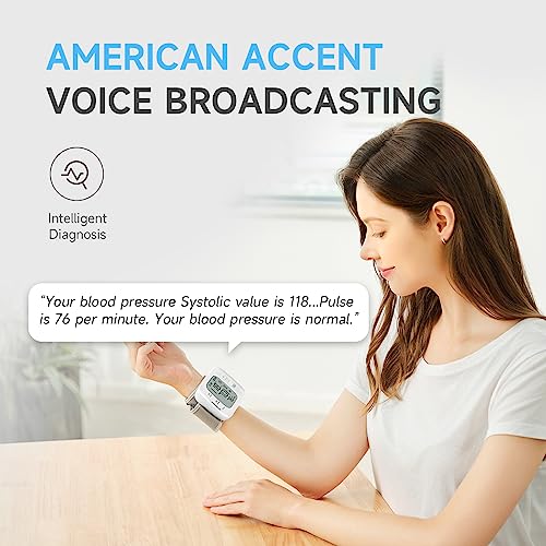 Yuwell Rechargeable Wrist Blood Pressure Monitors For Home Use, Large Blood Pressure Cuff Wrist With Voice Broadcast, Blood Pressure Machine With Irregular Heartbeat, Including Travel Case & Usb Cable #TOP5