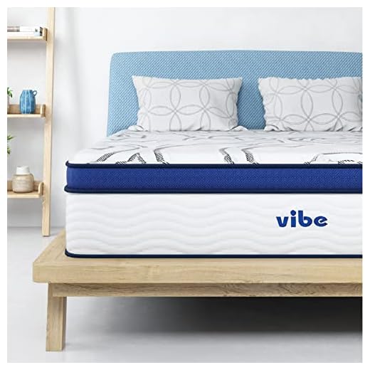 Vibe Quilted Gel Memory Foam and Innerspring Hybrid Pillow Top 12-Inch Mattress / CertiPUR-US Certified / Bed-in-a-Box, Queen