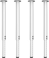 Vista 11 de Patas de mesa ajustables, patas de escritorio de metal de altura ajustable, patas ajustables para mesa, computadora, escritorio, mesa de comedor