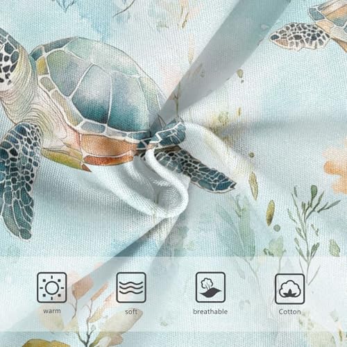 Wusikd Turtle Starfish Girls' Underwear Cotton Watercolor Girls Briefs Soft Toddler Underwear 2T3