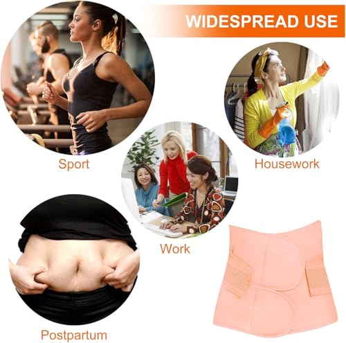Image of Postpartum Belly Band Support: 2 Sets Adjustable Straps Provide Compression | Lower Back Pain Relief, Helps Hold Tummy, Waist, and Stomach After Birth or C-Section, Comfortable to Wear for a Full Day