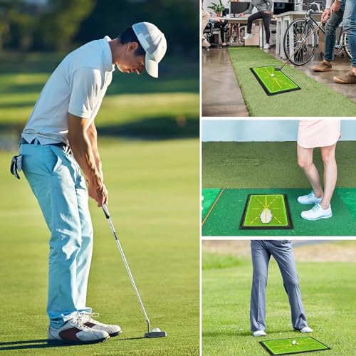 Golf Training Mat, 12 * 17 IN Golf Practice Mat Improve Your Swing with Instant Feedback, Anti-Slip Base Durable Impact Velvet, Trainer Aid for Beginners & Advanced Players. - Image 4