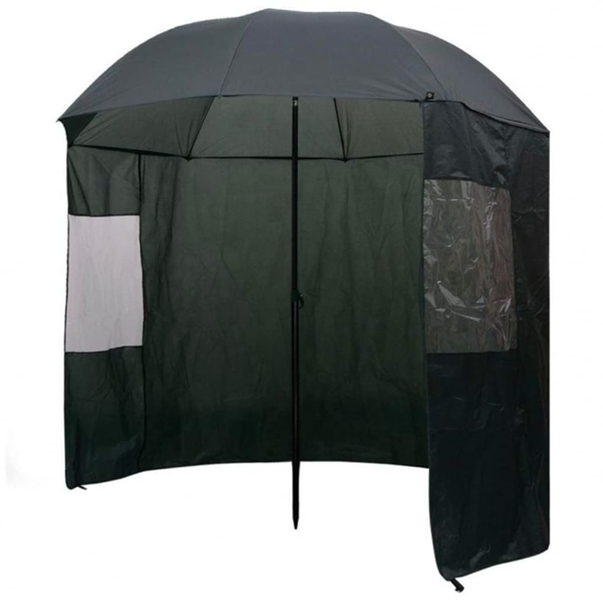 NECO SAX CARP Parapluie de Pêche Ø250 cm avec Cape, Porte-Parapluie et Chevilles, Protection Contre la Pluie, le Vent et les Rayons UV, 3 Hommes Avec Équipement Carpe + Coffret GRATUIT 90409