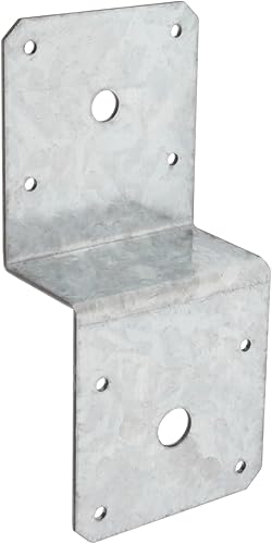 6 lazos de vigueta de cubierta, soporte de acero en Z, para vigas cruzadas de 2 x 4 y postes de 4 x 4, soporte de esquina de metal de calibre 14,