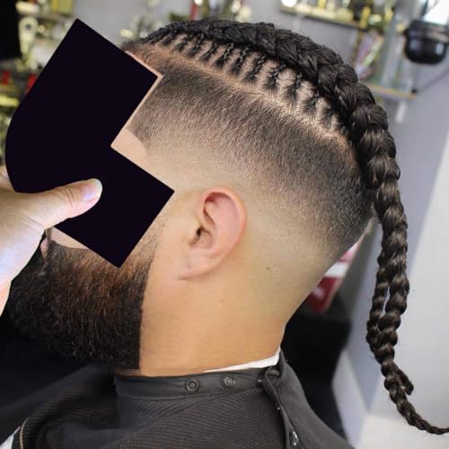 Stianiiie Color Enhancement Barber Card, Hairline Fill In Barber Hairline Card, Easy to Clean Hairline Maker, Styling Templates Beard Design, Color Spray Edge Hair Liner Card