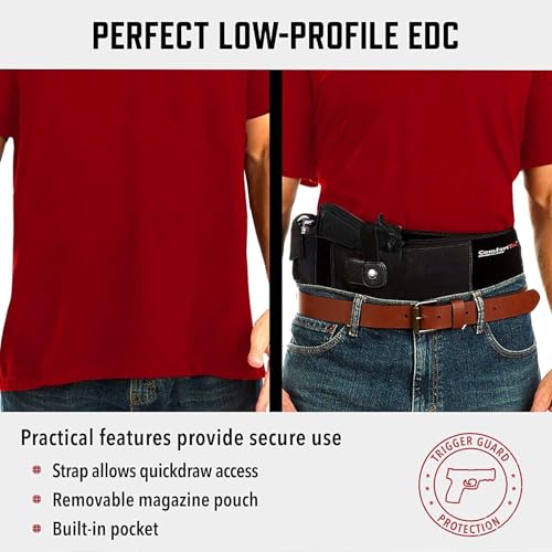 Belly Band Holster for Men and Women - Gun Holster by ComfortTac, Fits Smith and Wesson, Shield, Glock 19, 17, 42, 43, P238, Ruger LCP, and Similar Guns for Most Pistols and Revolvers4