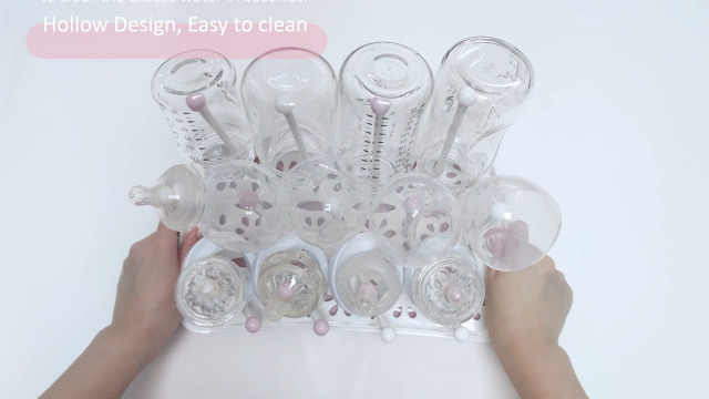 Termichy Égouttoir à Biberons Plastique Gris - Séchoir Grand Capacité Sans BPA Pour Biberons Et Accessoires