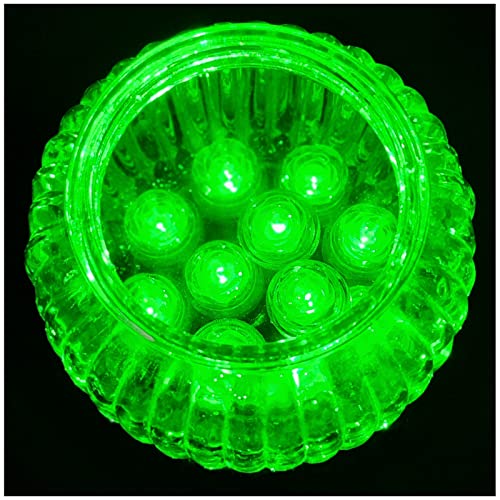 Image of Bright LED Battery Operated Flameless Tea Light, Submersible Tea Candle Waterproof Decorations Underwater Vase Light for Party & Wedding, Pack of 12 (Rose Green)