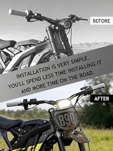 Image of JFG RACING Electric Dirt Bike Universal Number Plate & Sticker,PP Plastic | Plate with decal,flat decal face,for Surron LBX,for Yozma IN10,for Tutti Soleil,for Eskute,for Heybike,for Eride Pro