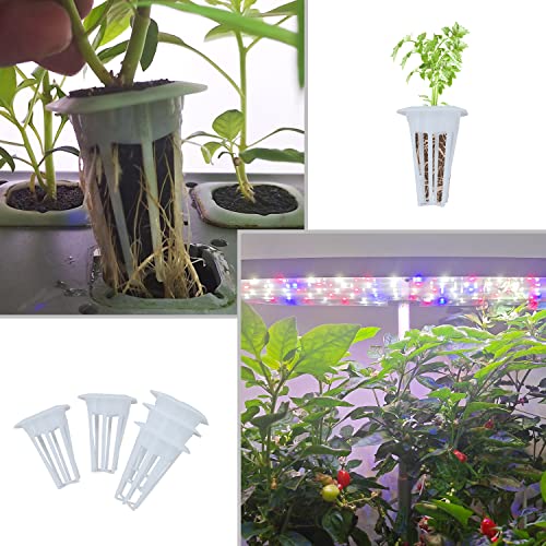 Accoorder Square Grow Baskets Replacement For Hydroponic Growing System,Seed Pods Baskets For Indoor Herb Garden,Plant Growing Containers Fit Square Grow Sponges,50 Pack, White #TOP4