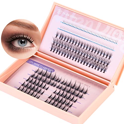 Mlen Diary Cluster Lashes -Individual Lashes Diy Eyelash Extension 5 Style Cluster Lashes C Curl Fluffy Lash Reusable At Home Lash Extension #TOP6