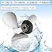 FYMP OEM Upgrade 11/12/13/14/15p Stainless Steel Outboard Boat Propeller for Yamaha Engines 40-60HP,13 Tooth,RH (11 5/8 x 11-G)