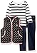 U.S. Polo Assn. Girls' Knit Top, Vest and Pant Set, Neon Pink-6818