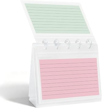 3x5 Inch Index Card Holder Organizer Binder Stand Flip Storage Book