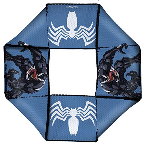 Buckle-Down Dog Toy Octagon Flyer Venom Pose Spider Icon Blue