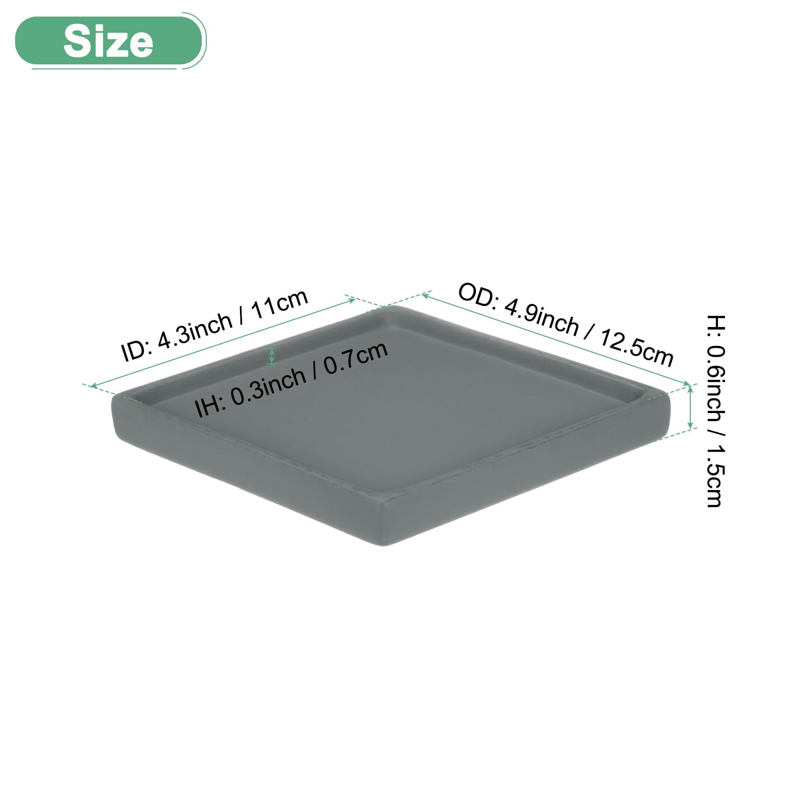 M METERXITY Ceramic Plant Saucer, 5 Inch Plant Water Catcher Tray - Image 2