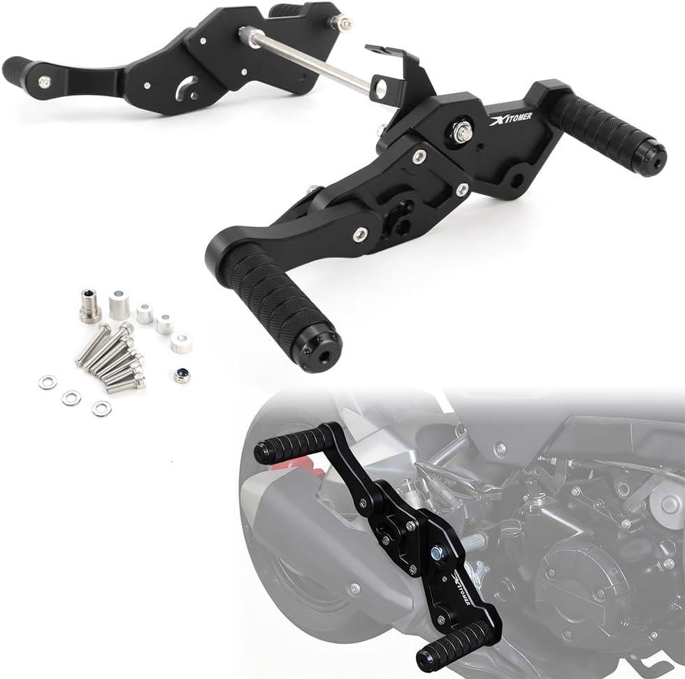 Xitomer Adjustable Rear Subcage Compatible with Grom 125 MSX125 2013-2026, Adjustable Rear Footrests Subcage, Motorcycle Peg Support Stunt Protection