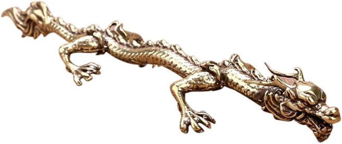 YATUOPNG Home Accessories Ornaments-Figurine Colletible Statues Sculpture Copper Brass Exquisite Metal Crafts Decoration Carved Dragon