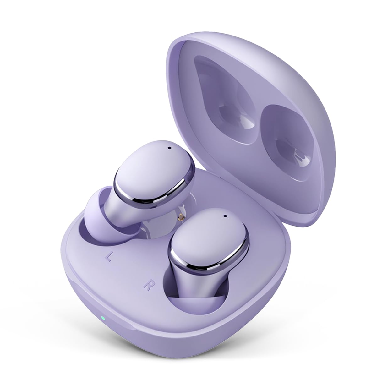 ワイヤレスイヤホン【2026新型 Bluetooth5.3イヤホン】 Hi-Fi ブルートゥース インナーイヤー型 本体4時間＆合計60時間超長再生 Type‐C急速充電 自動ペアリング 瞬間接続 ブルートゥースイヤホン マイク内蔵 カナル型 完全ワイヤレス タッチ操作 ハンズフリー通話 コンパクト ビジネス/通勤/通学/スポーツ 日本語取扱説明書付き 低遅延モデル (パープル)