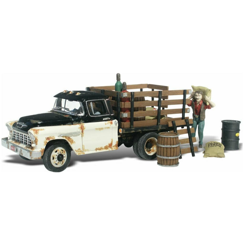 Henry's Haulin 1955 Chevy Truck w/Figure & Acc. N Scale Woodland