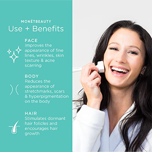 MonetBeauty-Adjustable-Microneedle-Derma-Stamp-025mm-3mm-140-Professional-Grade-Needles-Derma-Pen-for-Acne-Scars-and-Stretch-Marks-Effectively-Remove-Fine-Lines-and-Wrinkles