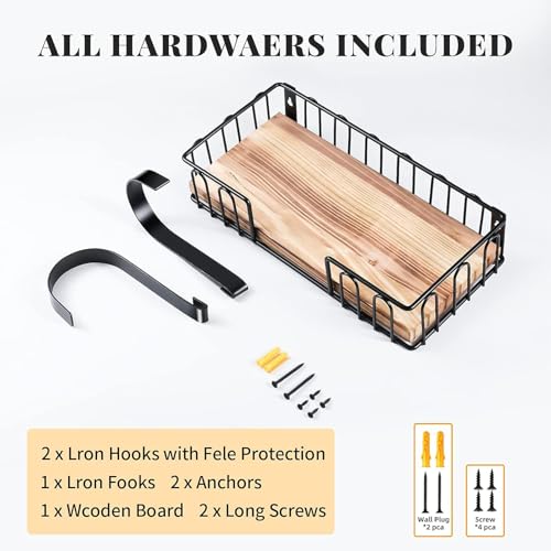 TJMOREE-Ironing-Board-Hanger-Metal-Wall-Mount-Iron-and-Ironing-Board-Holder-Laundry-Room-Decor-and-Storage-with-Large-Storage-Black