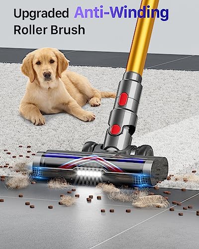 Cordless Vacuum Cleaner, 500W/40Kpa Stick Vacuum with Touch Screen, Max 60 Mins Runtime, Anti-Tangle Vacuum Cleaner for Home, 2024 Latest Motor, Wireless Vacuum for Pet Hair/Carpet/Hard Floor 6 Cordless Vacuum Cleaner, 500W/40Kpa Stick Vacuum with Touch Screen, Max 60 Mins Runtime, Anti-Tangle Vacuum Cleaner for Home, 2024 Latest Motor, Wireless Vacuum for Pet Hair/Carpet/Hard Floor - Image 4