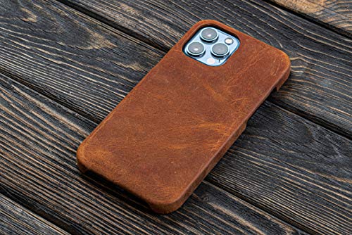 Leather Hard Back Cover Case for iPhone 12 (6.1"), for iPhone 12 Pro, Compatible MagSafe Accessories and Charger